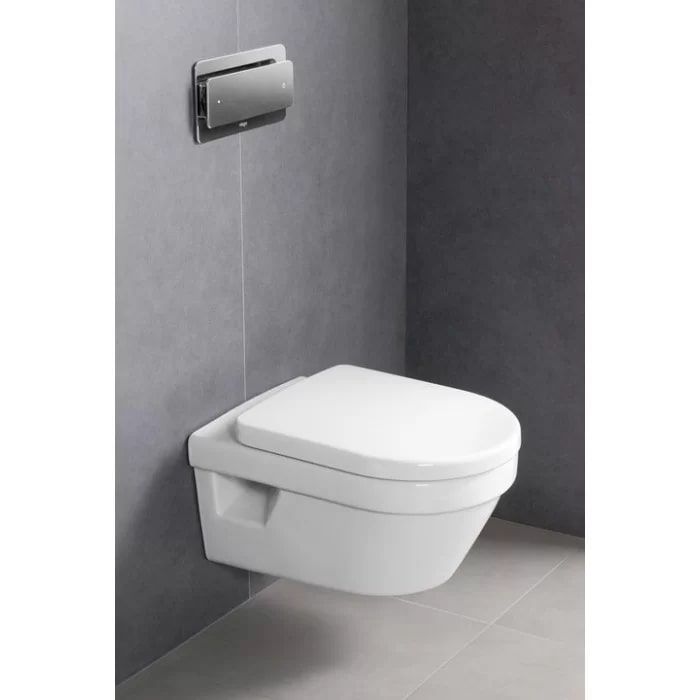 Фото Унитаз подвесной Villeroy & Boch Architectura 5684HR01, безободковый, с сиденьем с микролифтом, белый глянцевый