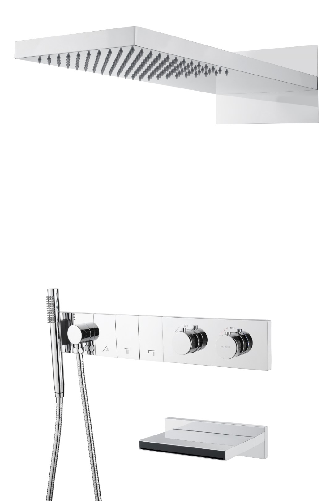 Фото Душевая система Boheme Zodiac 133-2-CR с термостатом хром глянец