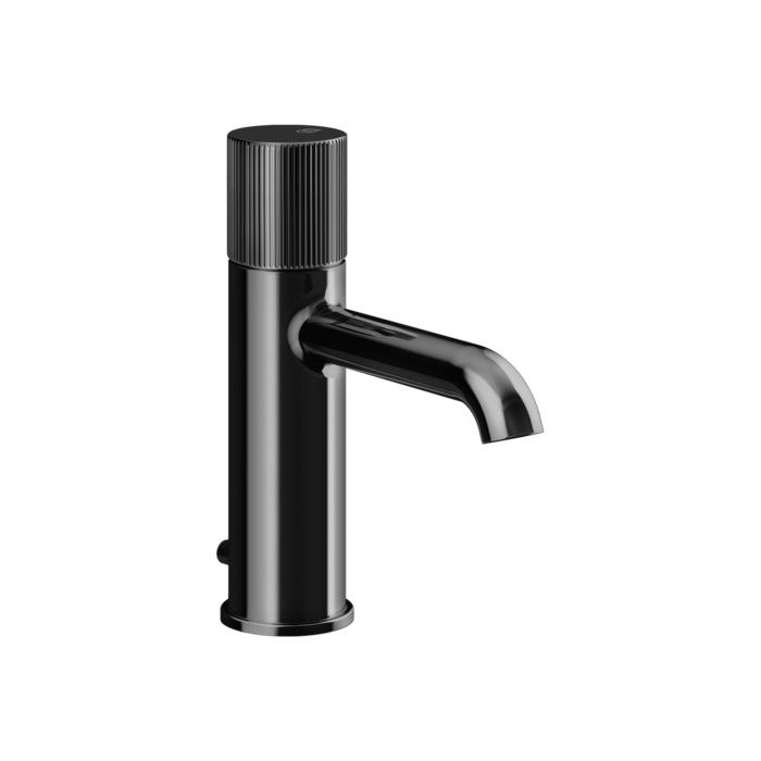 Фото Смеситель Gessi Habito 70501#706 для раковины с донным клапаном, черный хром глянец pvd