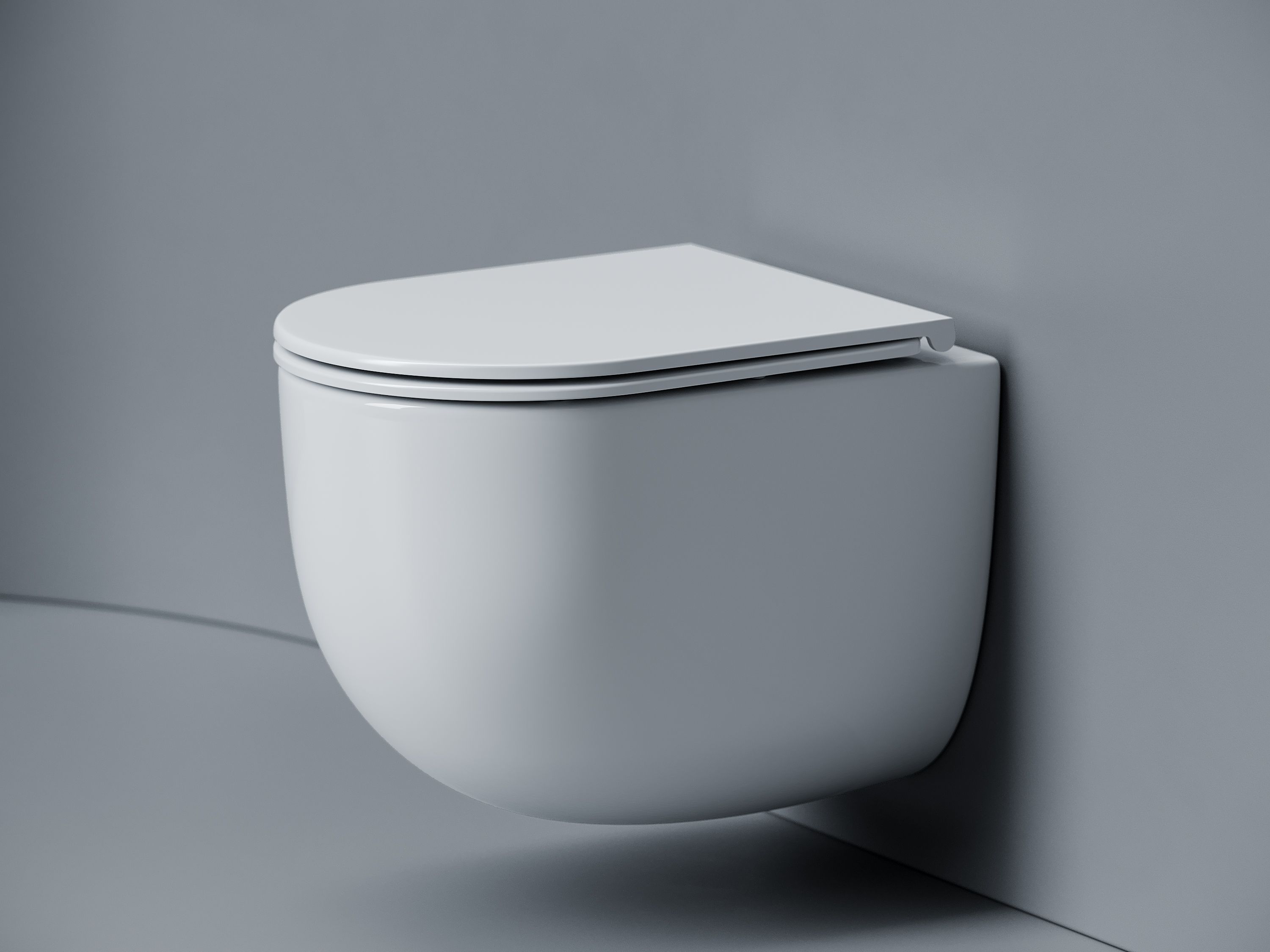 Фото Унитаз Ceramicanova Voga CN4012T с сиденьем подвесной, белый глянцевый