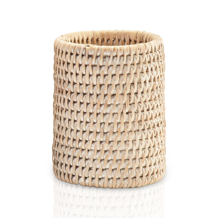 Фото Стакан Decor Walther Basket 0931891 настольный, ротанг светлый