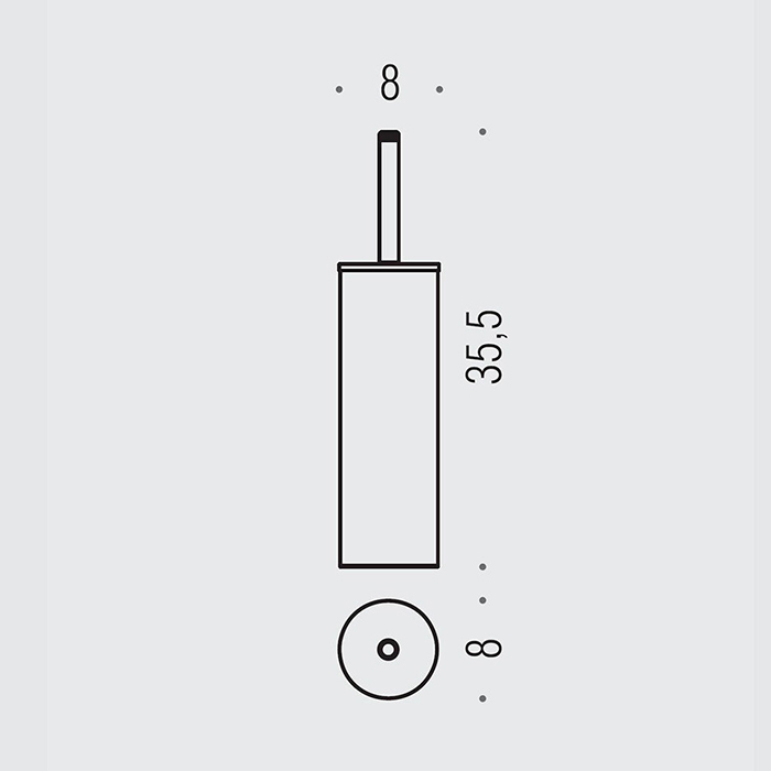Фото Ершик Colombo Basic B2706.NM напольный черный матовый