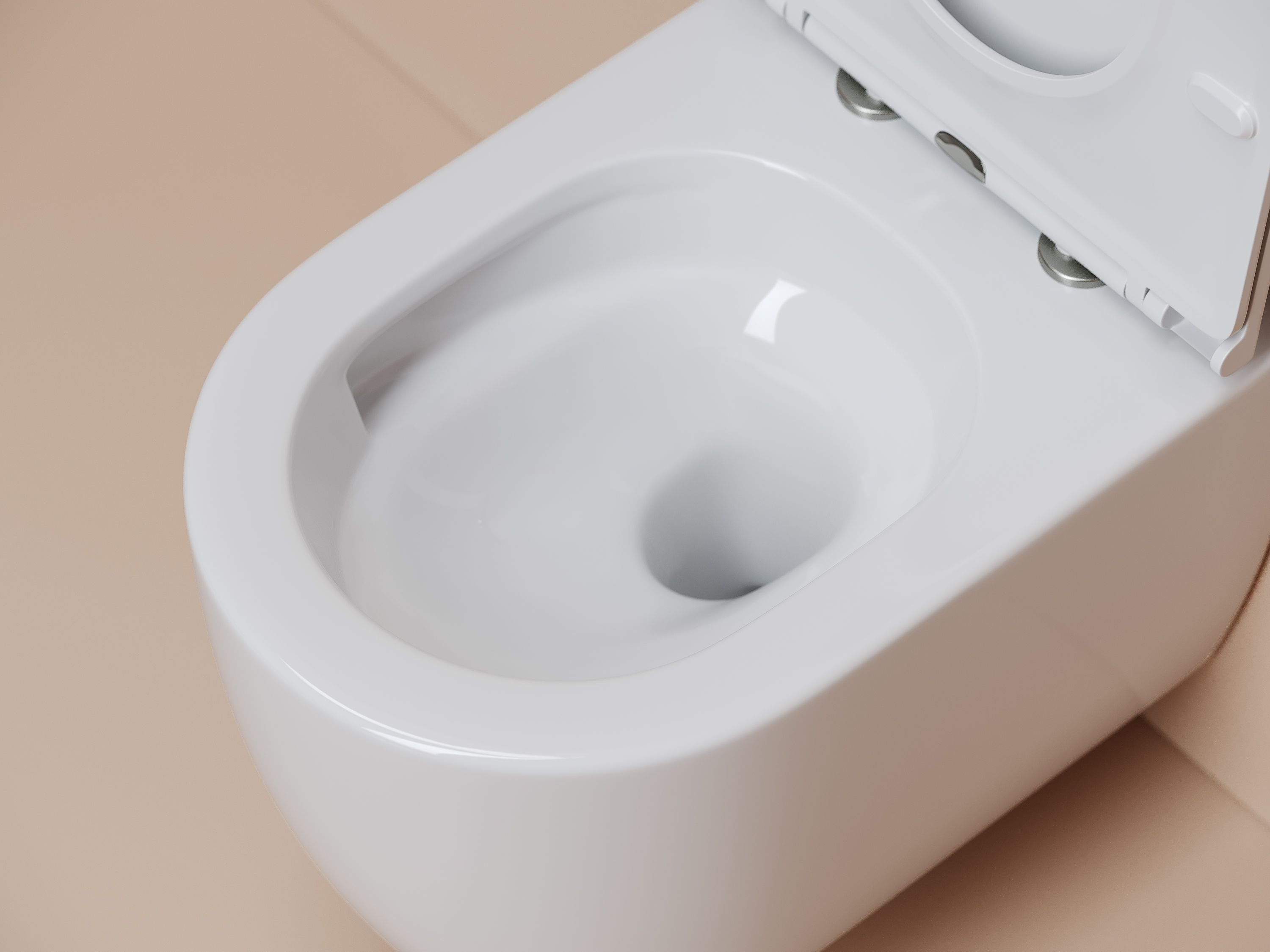 Фото Унитаз Ceramicanova Noe CN4011T с сиденьем подвесной, белый глянцевый