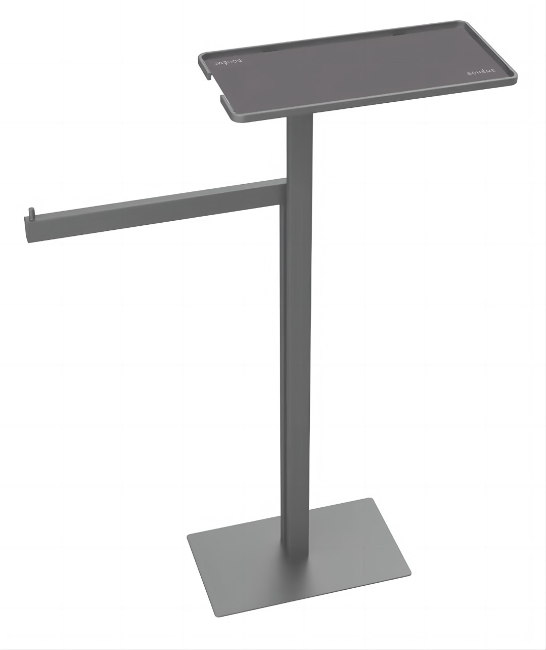 Фото Стойка Boheme 10952-GM с полотенцедержателем и полкой графит браш