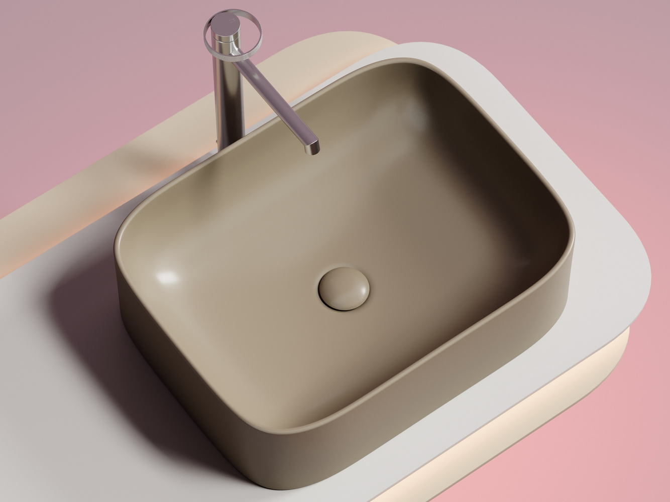 Фото Раковина Ceramicanova Element CN6052MC накладная 50,5 × 38 × 15 см, капучино матовый