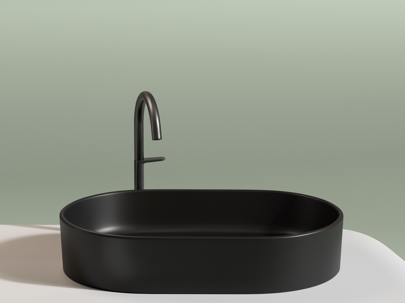 Фото Раковина Ceramicanova Element CN6048MB накладная 60 × 38,5 × 12,2 см, черный матовый