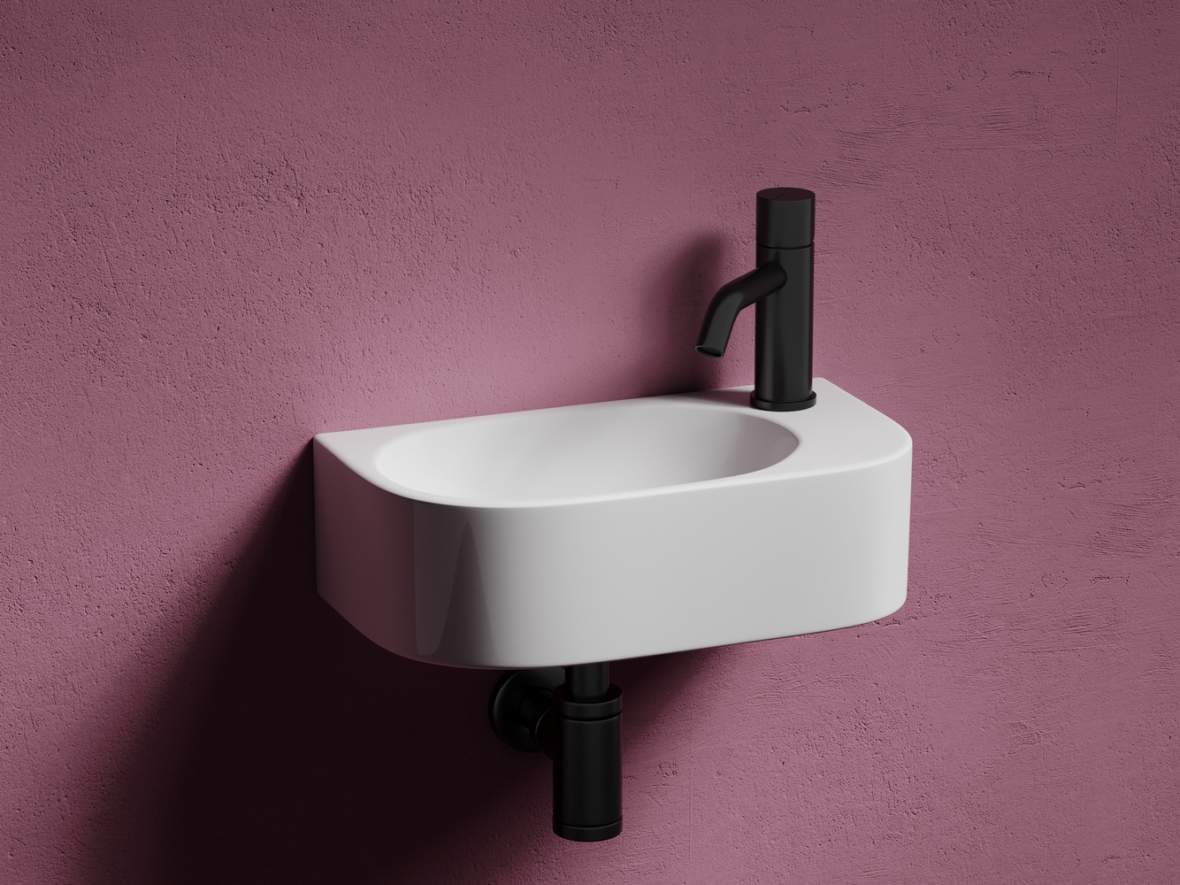 Фото Раковина Ceramicanova Element CN6066L подвесная 40,5 × 22 × 11 см, белый глянцевый