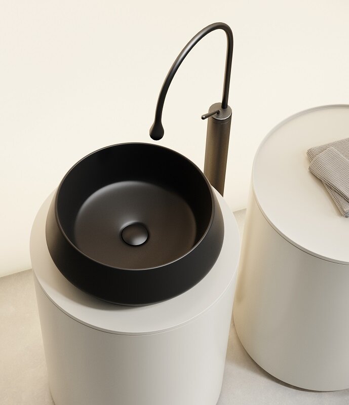 Фото Раковина Ceramicanova Maya CN12004MB накладная 40 × 40 × 14 см, черный матовый