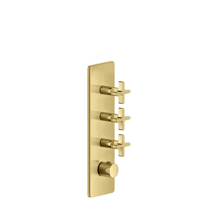 Фото Смеситель Gessi Inciso 58226#246 для душа термостат, золото глянец pvd