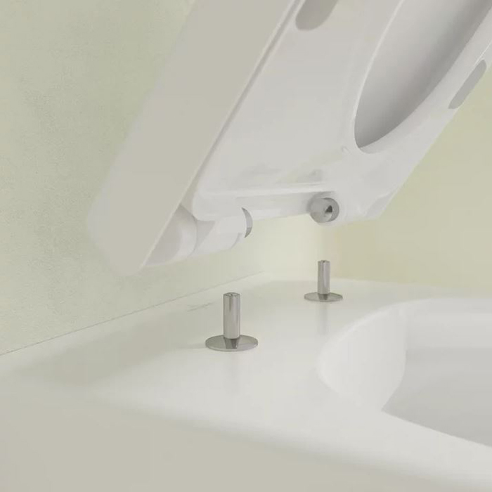 Фото Унитаз подвесной Villeroy & Boch Avento 5656HR01, безободковый, с сиденьем с микролифтом, белый глянцевый