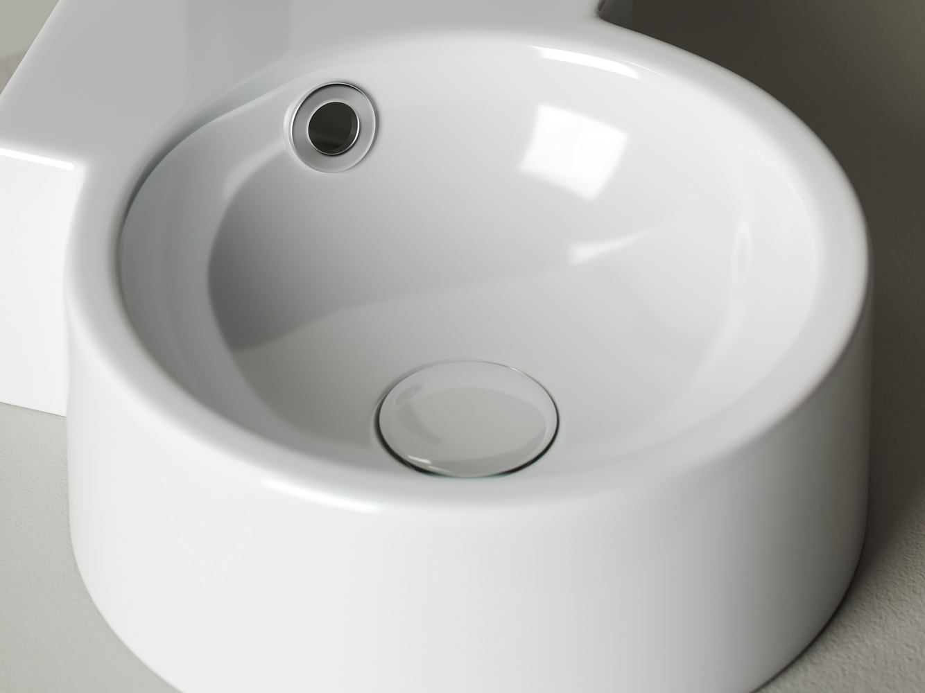 Фото Раковина Ceramicanova Element CN5019 подвесная угловая 31 × 41 × 12,5 см, белый глянцевый