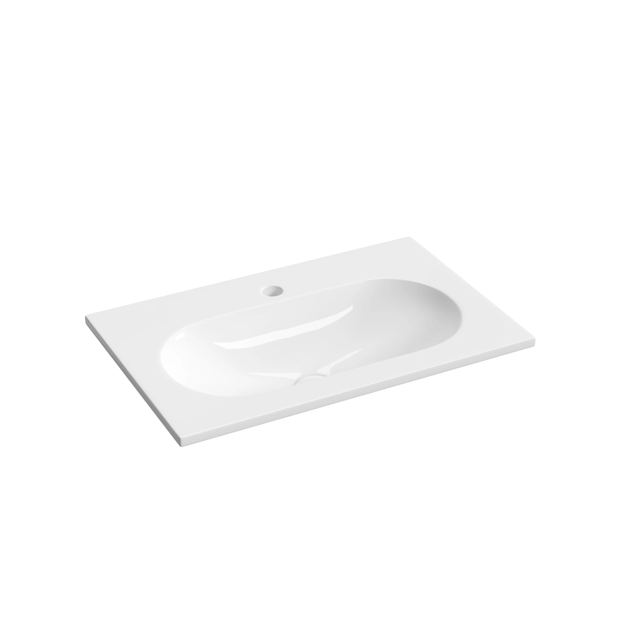 Фото Раковина Ceramicanova Calista CN6092 накладная 61 × 39,5 × 12 см, белый глянцевый