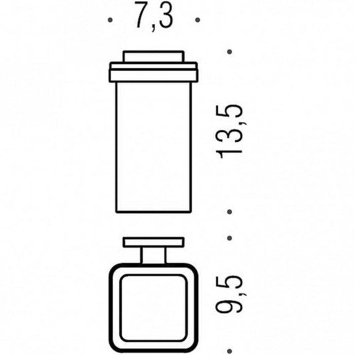 Фото Стакан Colombo Basic B3702.NM-VAN подвесной черный матовый