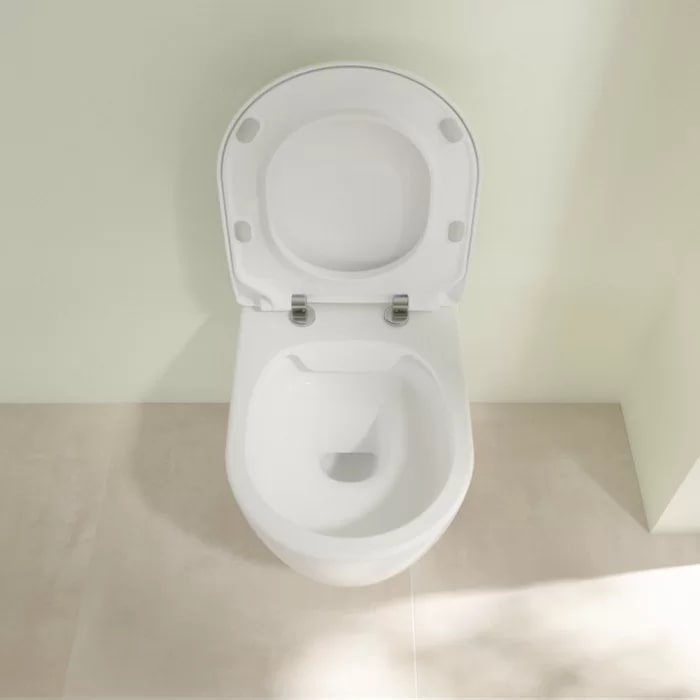 Фото Унитаз подвесной Villeroy & Boch Avento 5656RS01, безободковый, с сиденьем с микролифтом, белый глянцевый