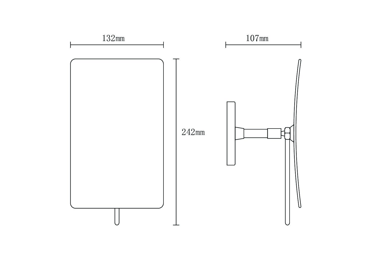Фото Косметические зеркало Boheme Modern 506-GM настенное увел 3Х, Gun Metal, графит матовый