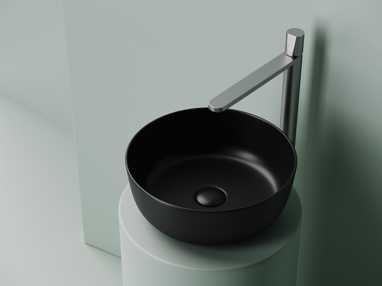 Фото Раковина Ceramicanova Element CN6073MB накладная 35,6 × 35,6 × 13,5 см, черный матовый
