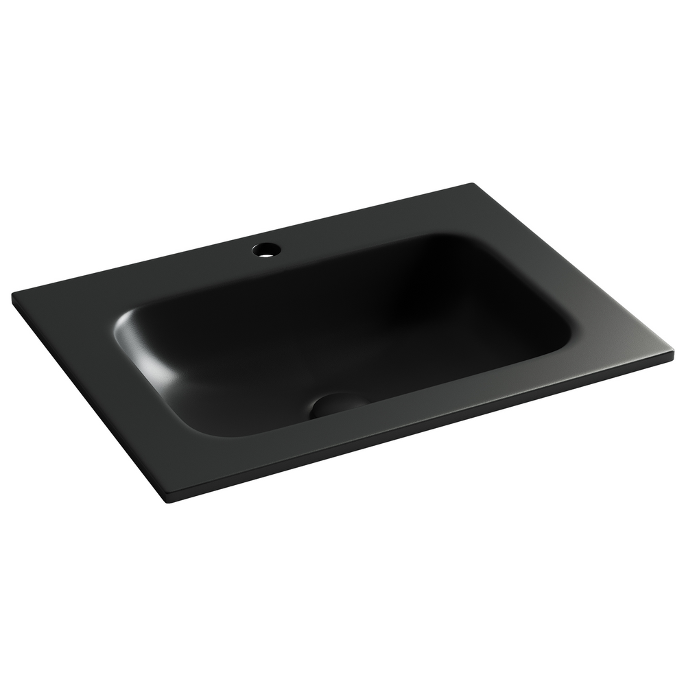 Фото Раковина Ceramicanova Grace CN7011MB мебельная 61 × 45,7 × 13,7 см, черный матовый