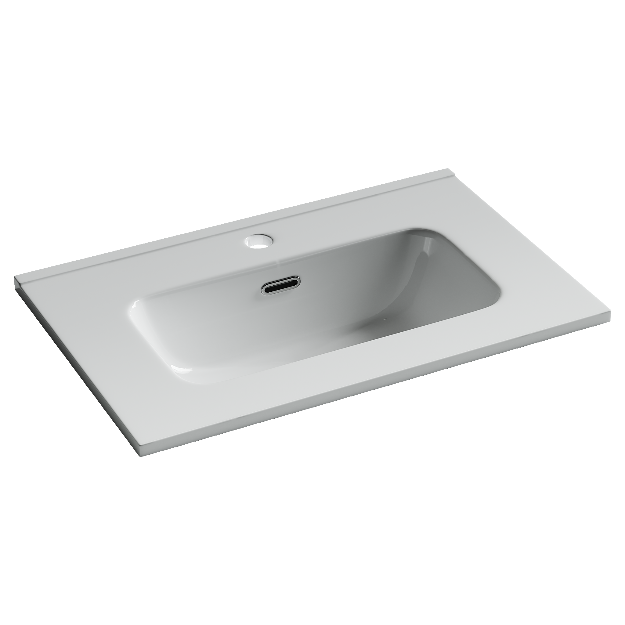 Фото Раковина Ceramicanova Compact CN7025 мебельная 61 × 39,5 × 17 см, белый глянцевый