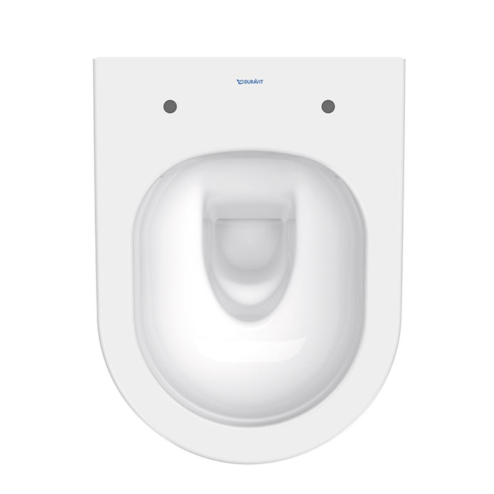 Фото Унитаз подвесной укороченный Duravit D-Code 45880900A1, безободковый, с сиденьем с микролифтом, белый глянцевый