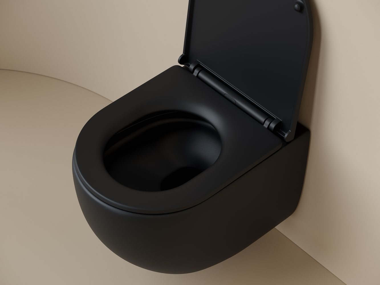 Фото Унитаз Ceramicanova UP CN4007MB с сиденьем подвесной, черный матовый