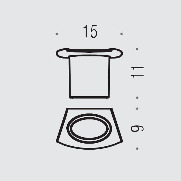 Фото Стакан Colombo Land B2802.CR-VAN подвесной хром глянец/стекло матовое