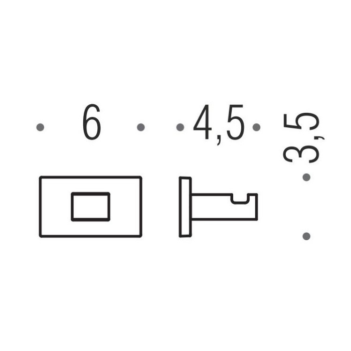 Фото Крючок Colombo Look BLC27.GL графит глянец