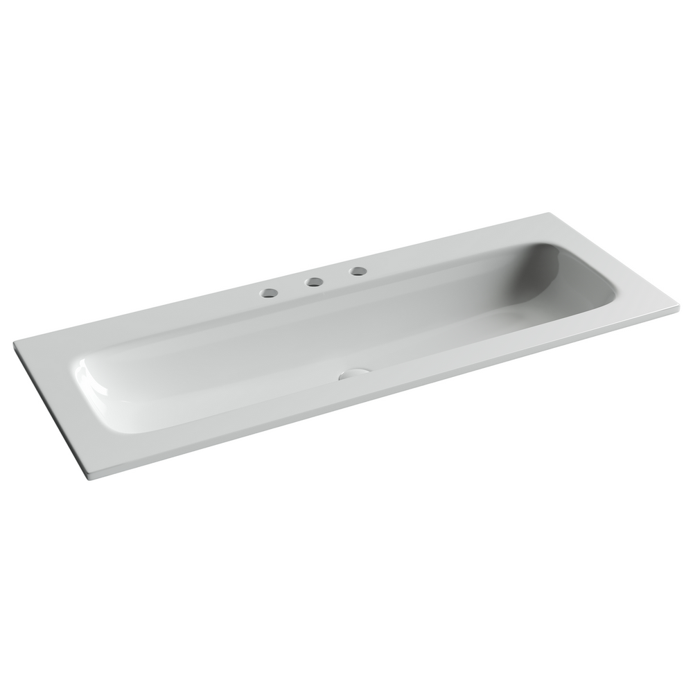 Фото Раковина Ceramicanova Grace CN7024 мебельная 121 × 45,7 × 13,7 см, белый глянцевый