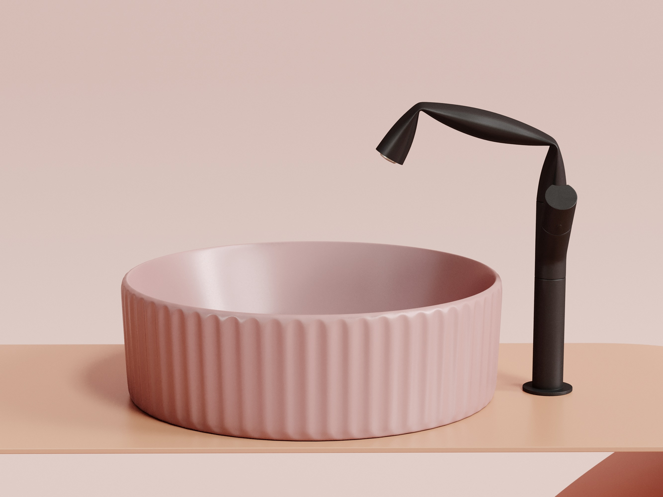 Фото Раковина Ceramicanova Element CN6057MP накладная 36 × 36 × 11,5 см, розовый матовый