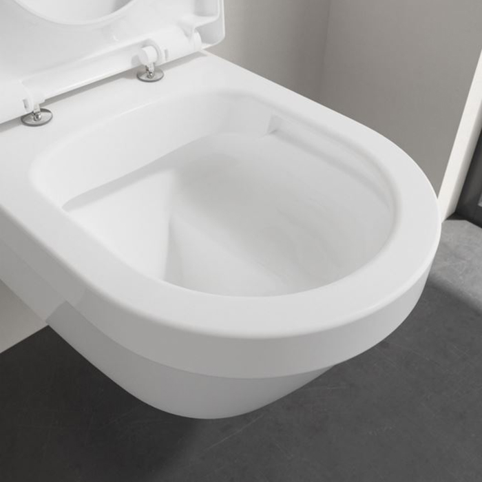 Фото Унитаз подвесной Villeroy & Boch Architectura 4694HR01, безободковый, с сиденьем с микролифтом, белый глянцевый