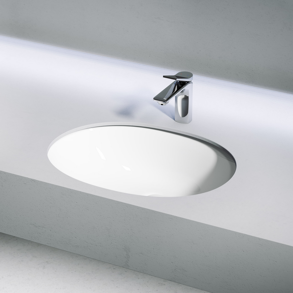 Фото Раковина Ceramicanova Element CN6076 встраиваемая под столешницу 56,7 × 42,8 × 15 см, белый глянцевый