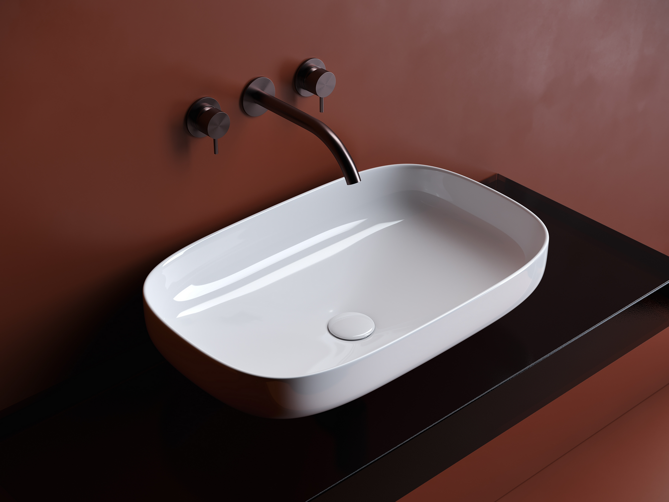 Фото Раковина Ceramicanova Element CN5030 накладная 60 × 38 × 15 см, белый глянцевый