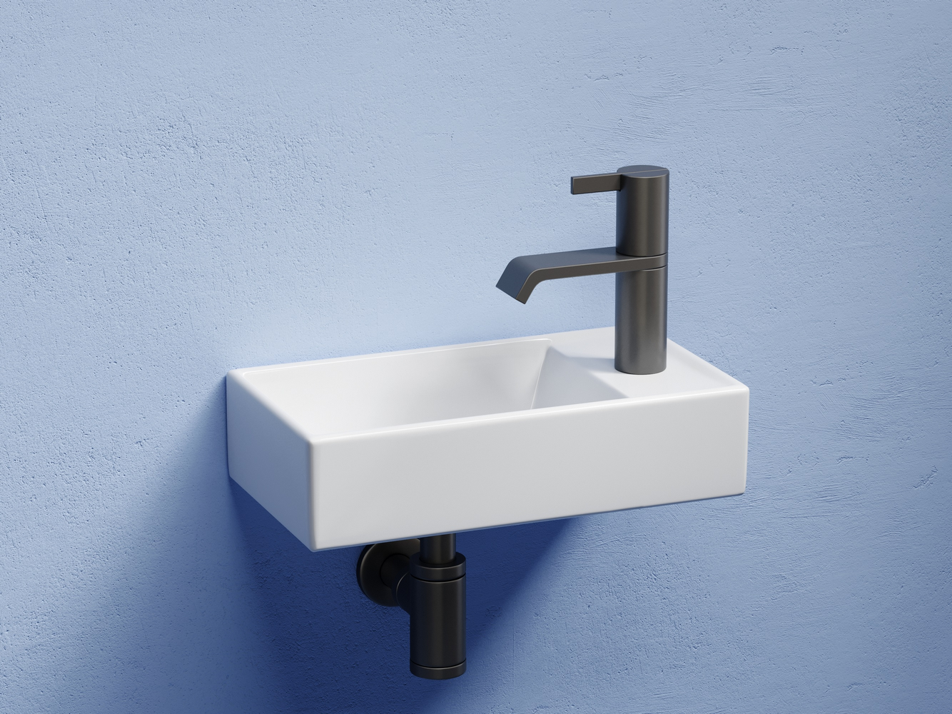 Фото Раковина Ceramicanova Element CN6051L подвесная 41 × 22,5 × 10,5 см, белый глянцевый