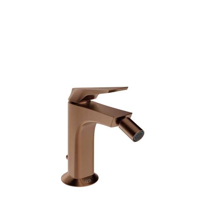 Фото Смеситель Gessi Ventaglio 72007#708 для биде с донным клапаном, медь браш pvd