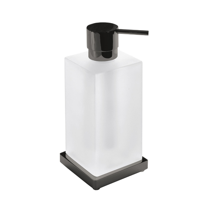 Фото Дозатор Colombo Look B9317.GL-VAN настольный графит глянец/стекло матовое