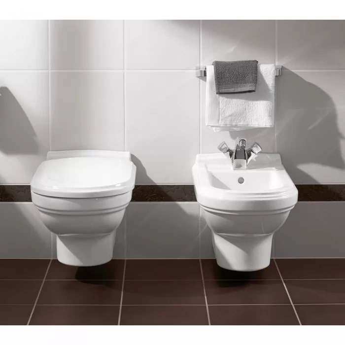 Фото Унитаз подвесной Villeroy & Boch Hommage 6661B0R1, без сиденья, белый глянцевый
