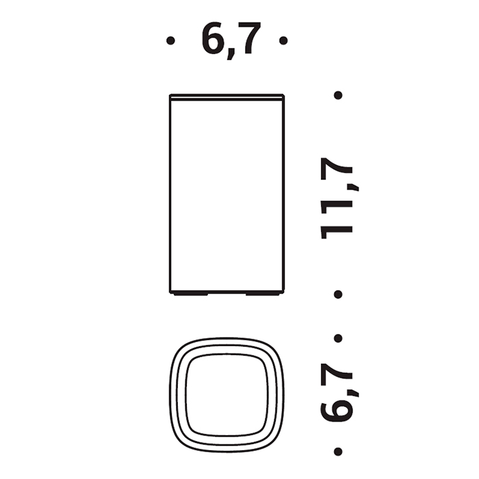 Фото Стакан Colombo Mood B30410C61 настольный Silver, серый матовый