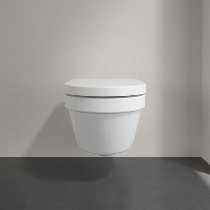 Фото Унитаз подвесной Villeroy & Boch Architectura 4694HRR1, безободковый, с сиденьем с микролифтом, белый глянцевый