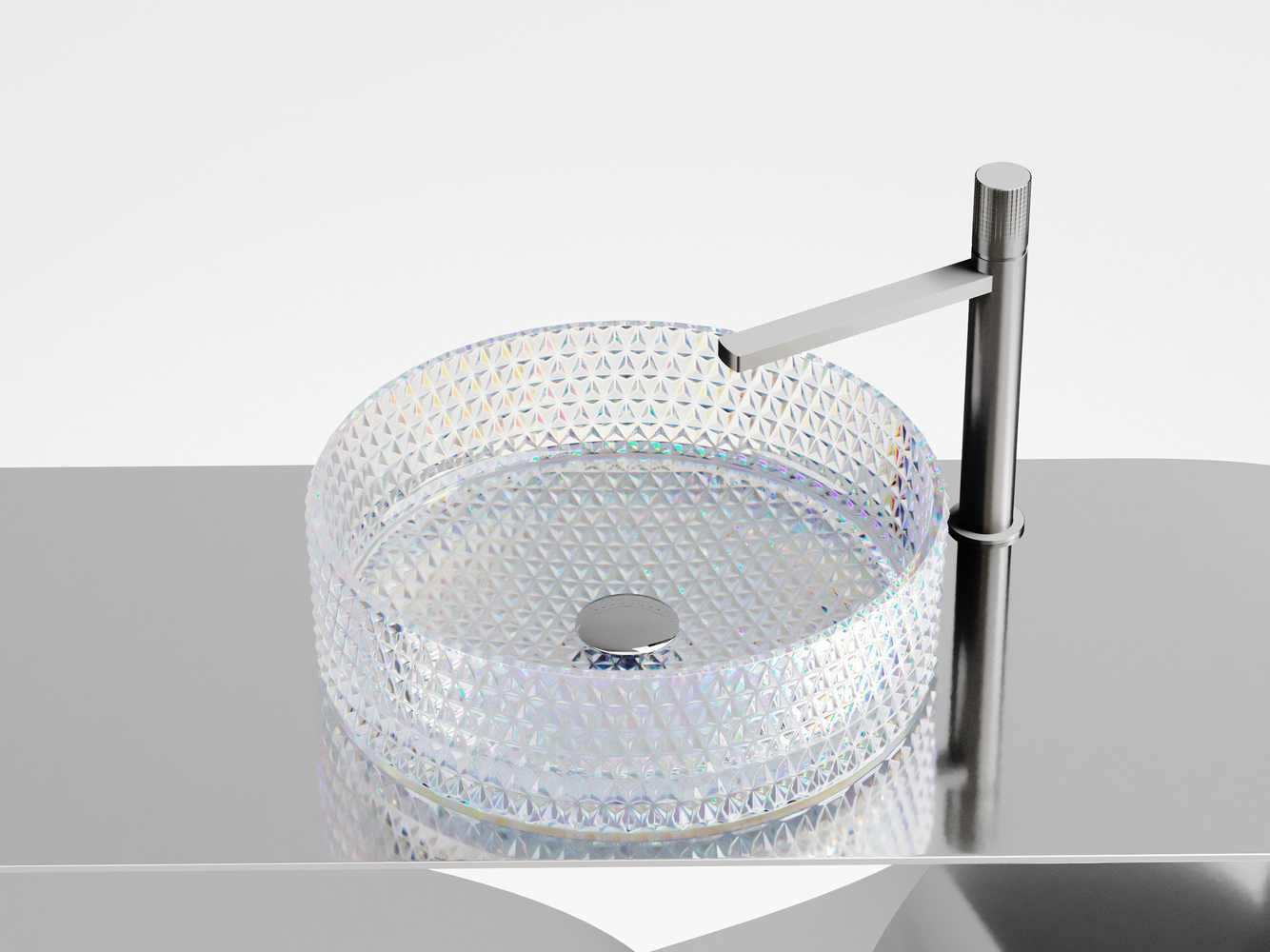 Фото Раковина Ceramicanova Cristal CN6059 накладная 36 × 36 × 11,2 см, неон глянцевый
