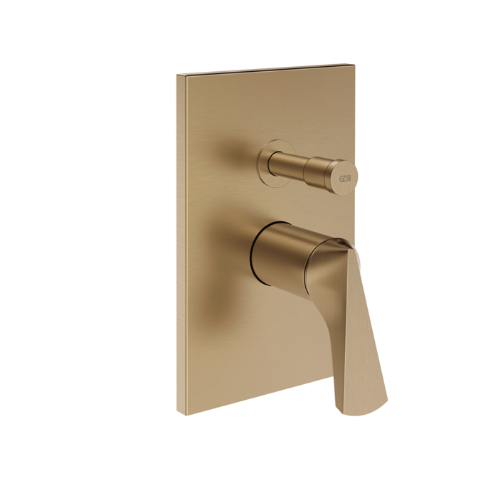 Фото Смеситель Gessi Ventaglio 72079#726 для душа, бронза браш pvd