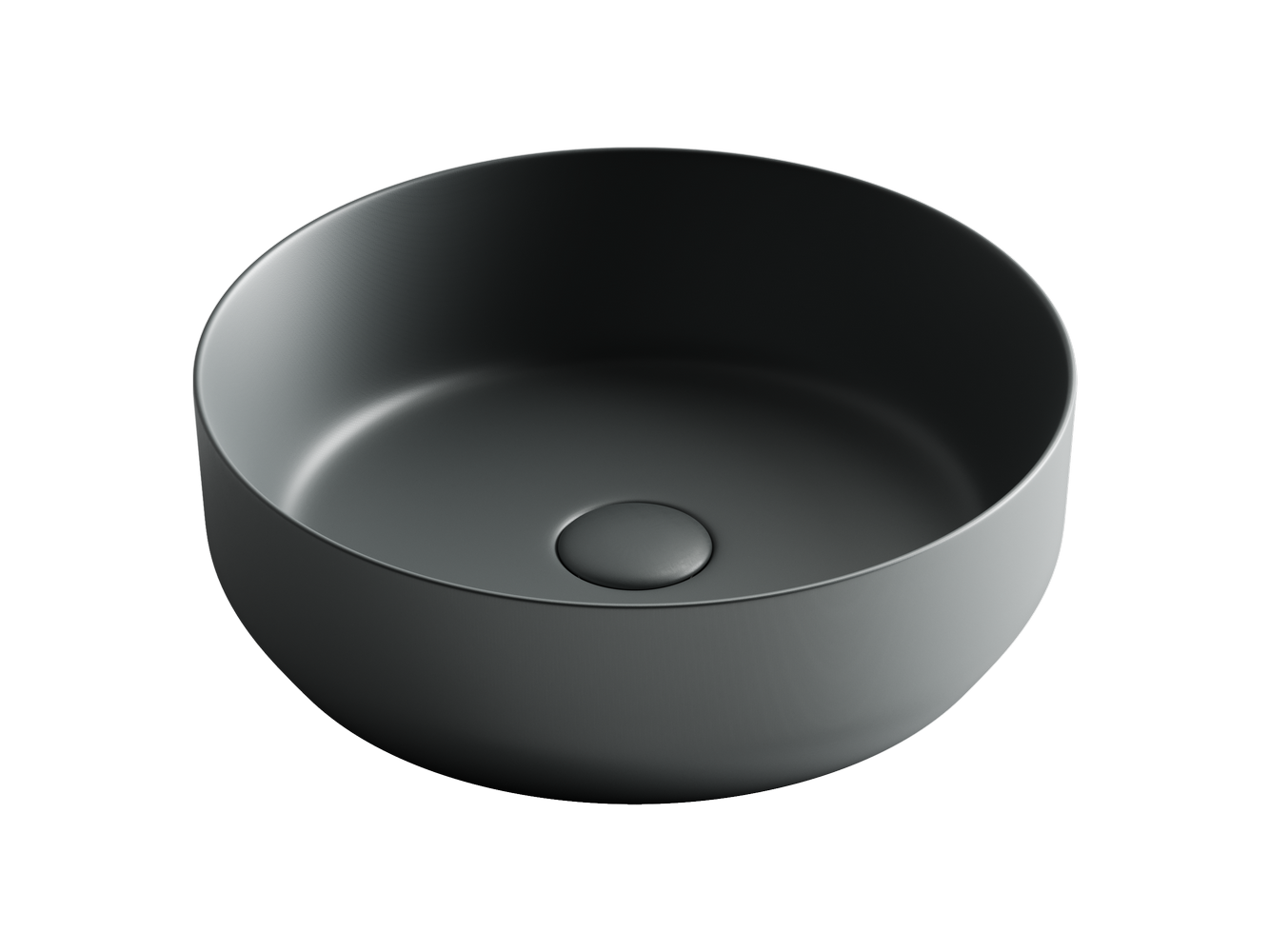 Фото Раковина Ceramicanova Element CN6022MDH накладная 39 × 39 × 12 см, темный антрацит матовый