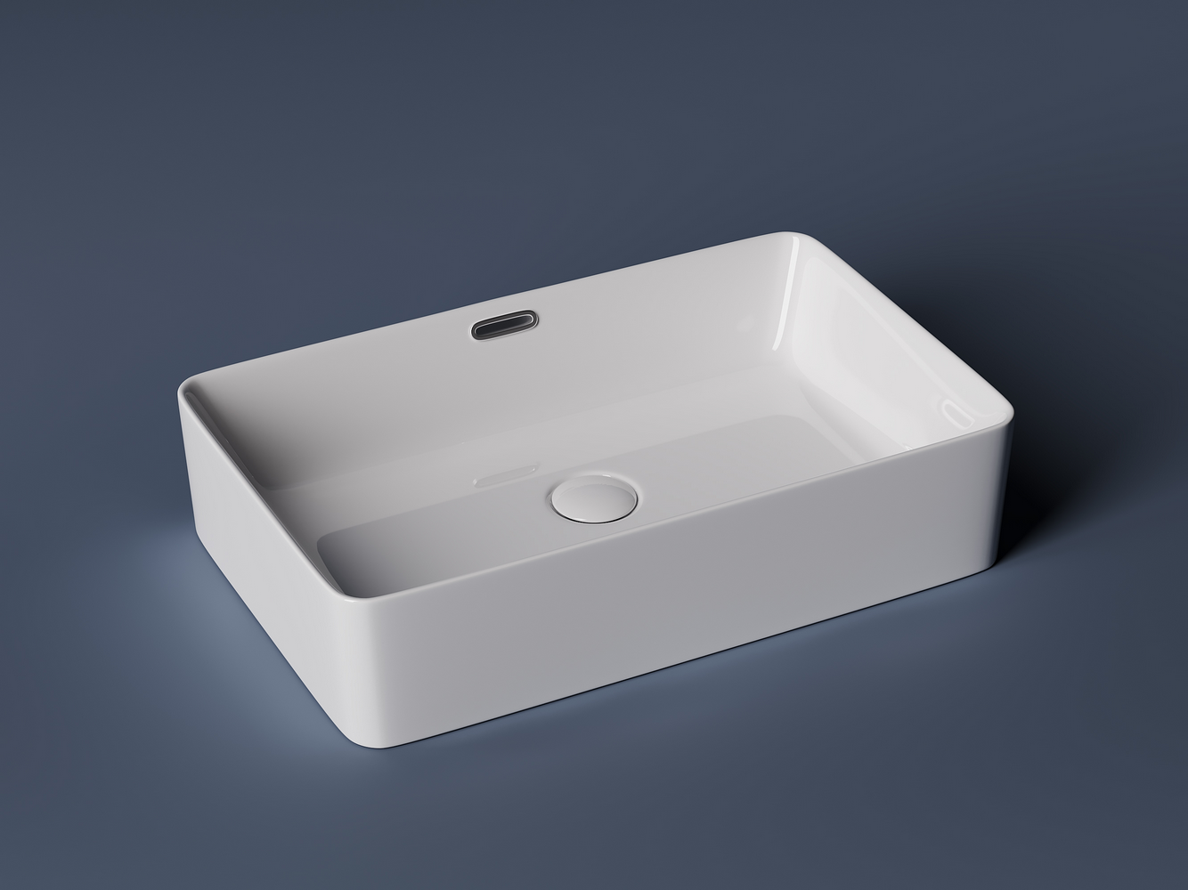 Фото Раковина Ceramicanova Element CN5025 накладная 60 × 38 × 14 см, белый глянцевый