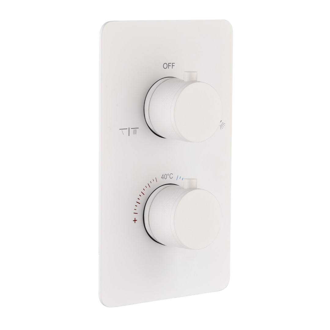 Фото Смеситель для душа Boheme Cell 134-2-MW термостат на 2 потока белый матовый