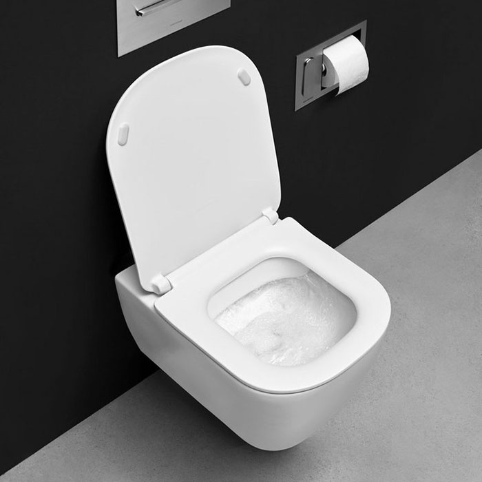 Фото Унитаз подвесной Antonio Lupi Sanitary KOMODO3, безободковый, с сиденьем с микролифтом, белый матовый