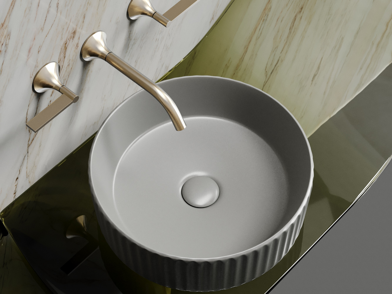 Фото Раковина Ceramicanova Element CN6057MH накладная 36 × 36 × 11,5 см, антрацит матовый