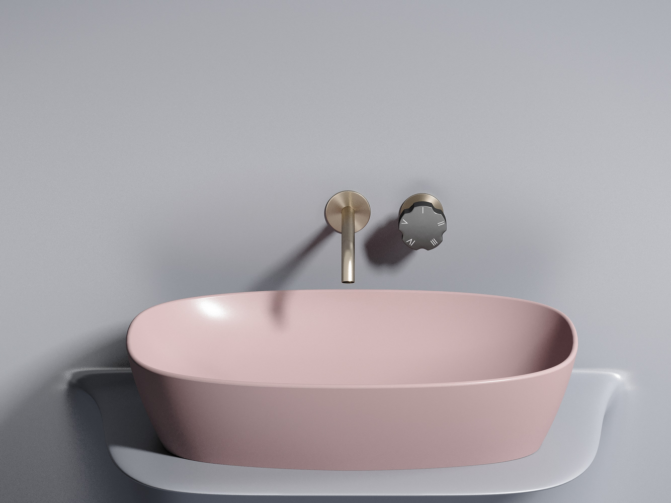 Фото Раковина Ceramicanova Element CN6049MP накладная 61 × 38,5 × 14 см, розовый матовый