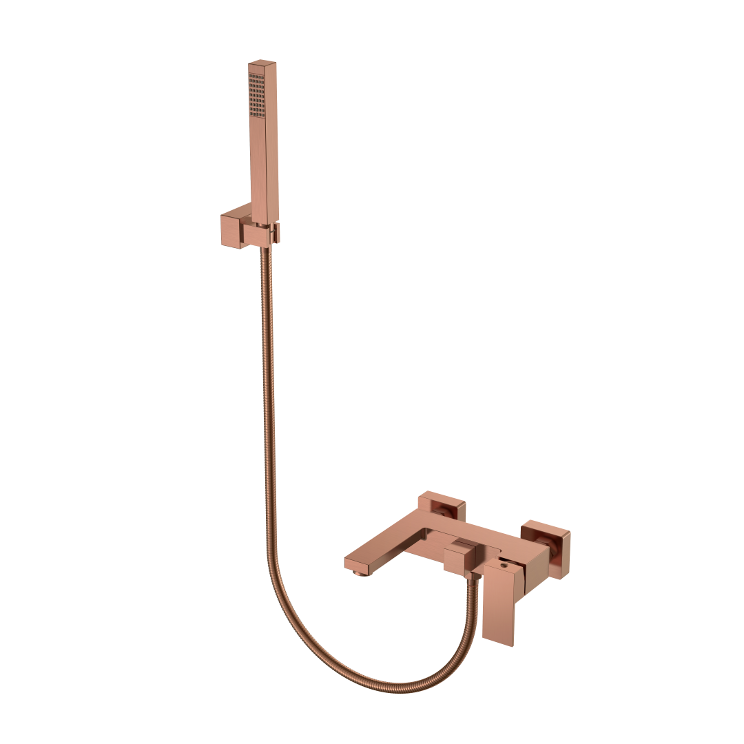 Фото Смеситель для ванны Boheme Qubic 473-CB медь браш