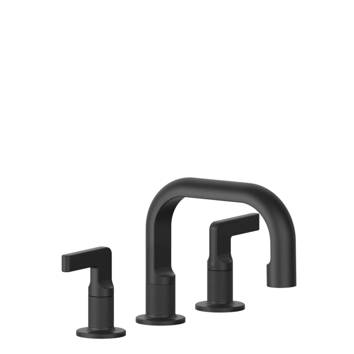 Фото Смеситель Gessi Inciso 58011#299 для раковины с донным клапаном, черный матовый