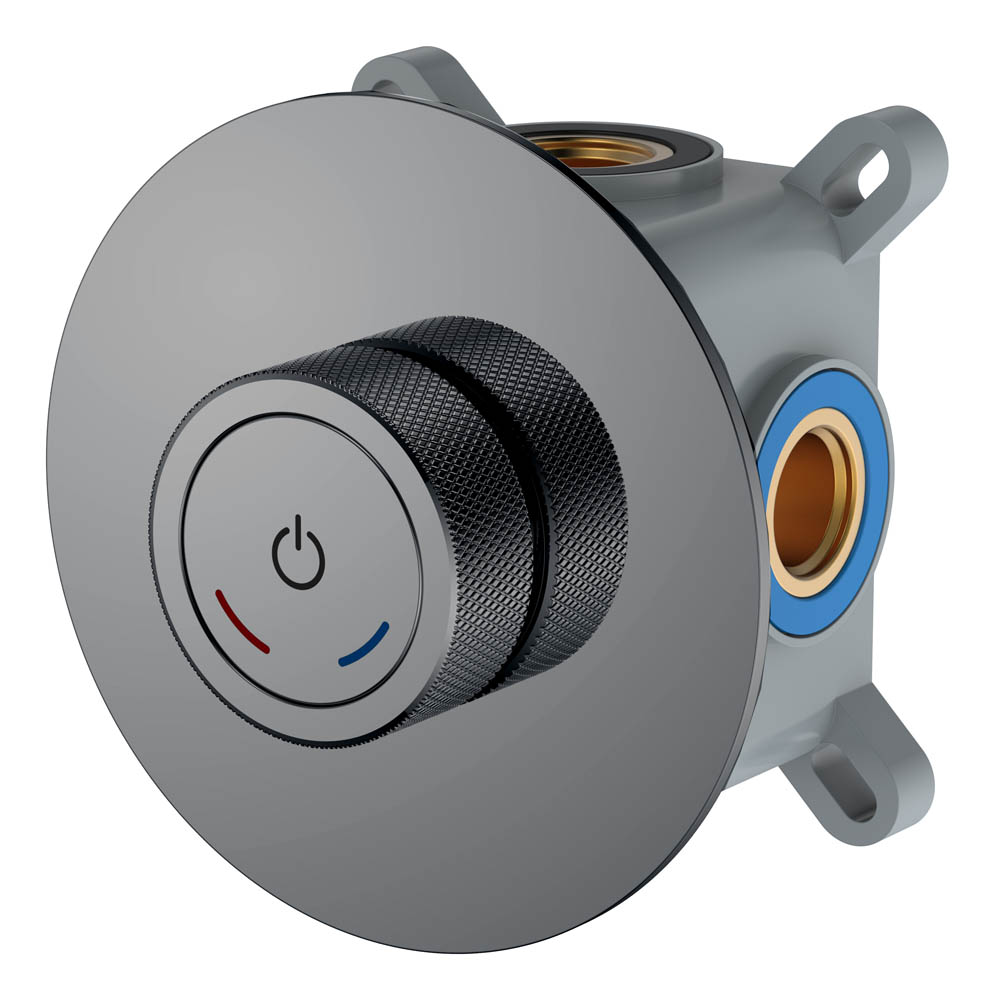 Фото Смеситель для душа Boheme Tech 154-4-SGM shine gun metal, графит глянец