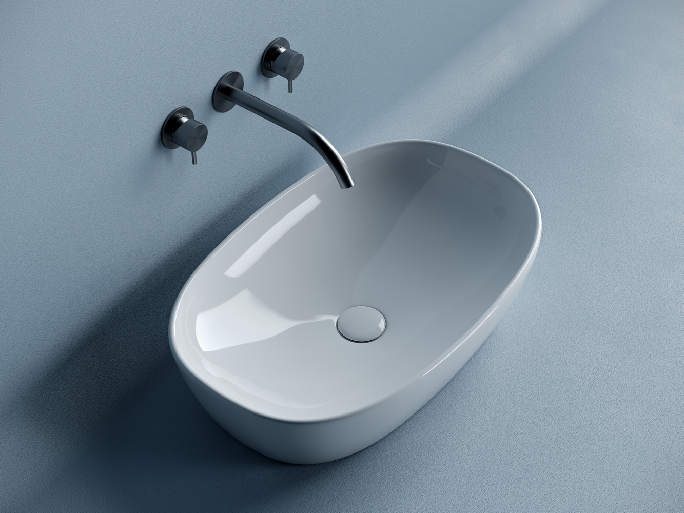 Фото Раковина Ceramicanova Element CN5039 накладная 60 × 38 × 13 см, белый глянцевый