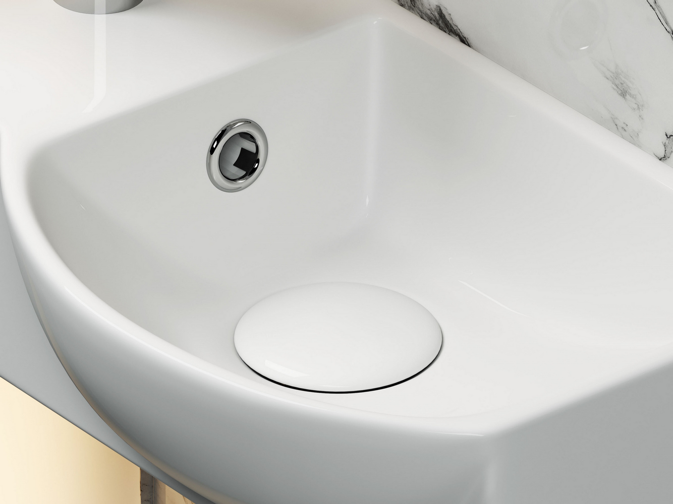 Фото Раковина Ceramicanova Element CN6039R подвесная 40 × 22 × 12 см, белый глянцевый